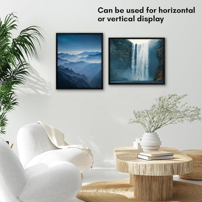 Americanflat 24x36 Poster Frame with Polished Plexiglass - Streamline Collection - Thin Border Picture Frame for Wall Display - Hanging Hardware Included - Black - Colors A
