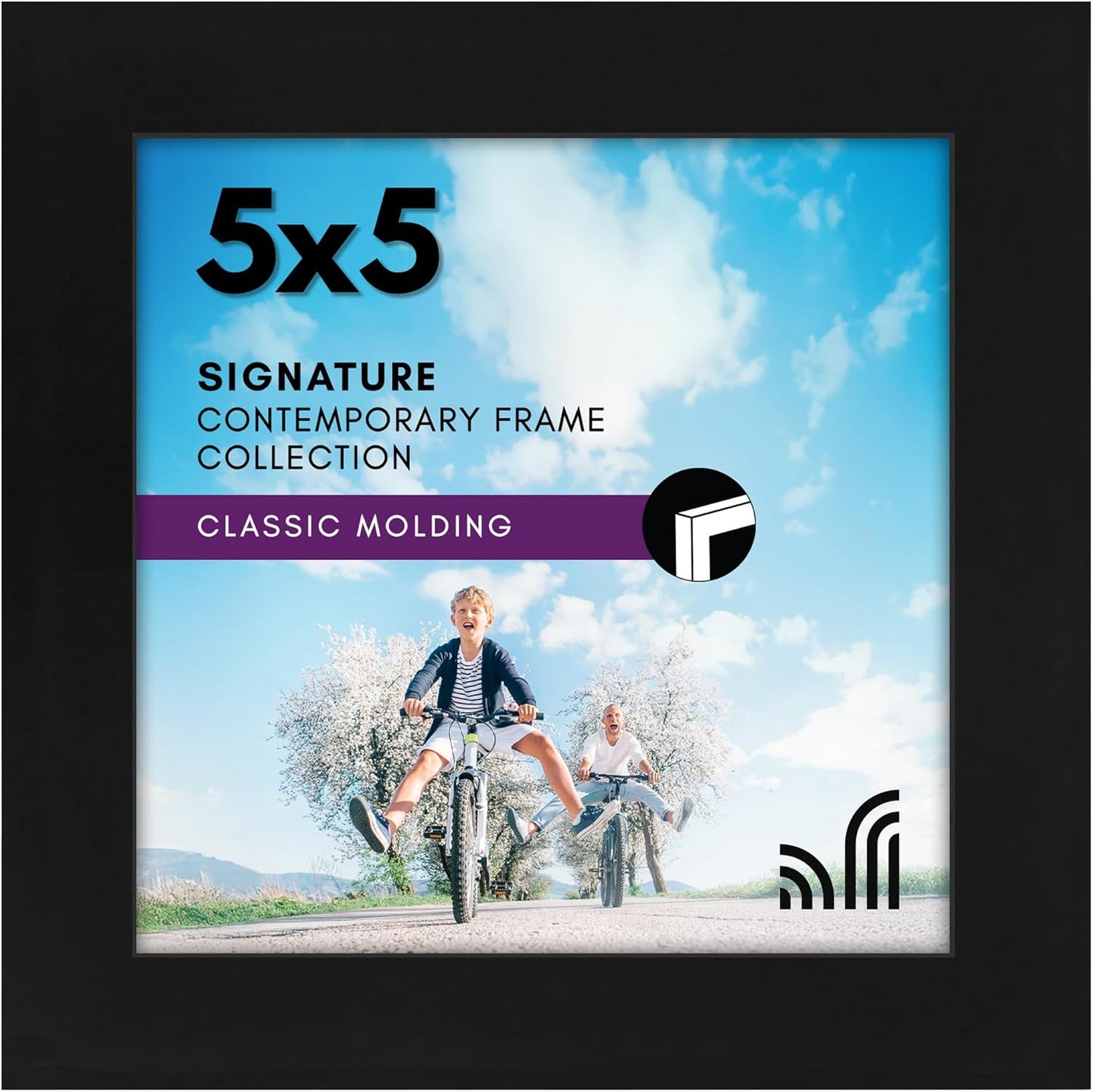 Americanflat 12x18 Poster Frame with Shatter-Resistant Glass - Signature Collection - Gallery-Style Frames Made of Engineered Wood - Photo Frame for Wall Display - Black - Colors B