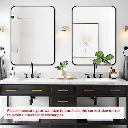 Fabuday Black Circle Mirror for Wall 20 inch - Round Mirrors for Bathroom, Entryway, Living Room, Hallway, Bedroom Decor, Small Matte Framed