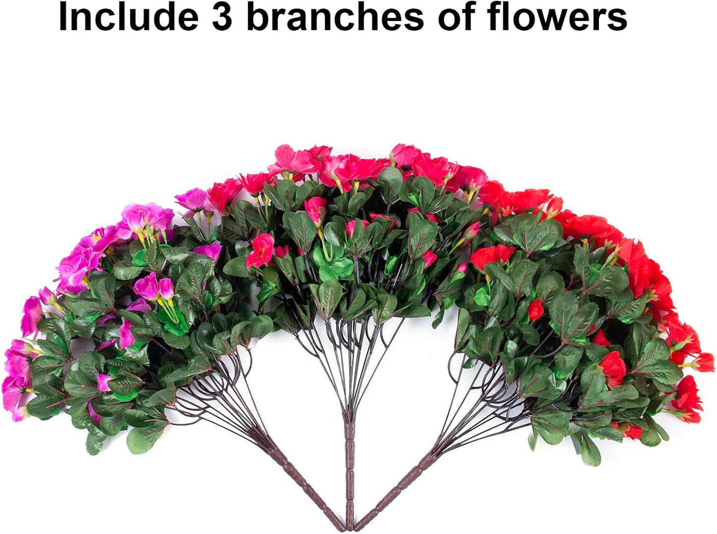 Ivydale Artificial Fake Flowers Plants for Outdoor Outside Spring Decor, Faux Silk Yellow Camellia UV Resistant Look Real for Planter Pot Porch Patio Balcony Garden Yard, 3 Large Bundles