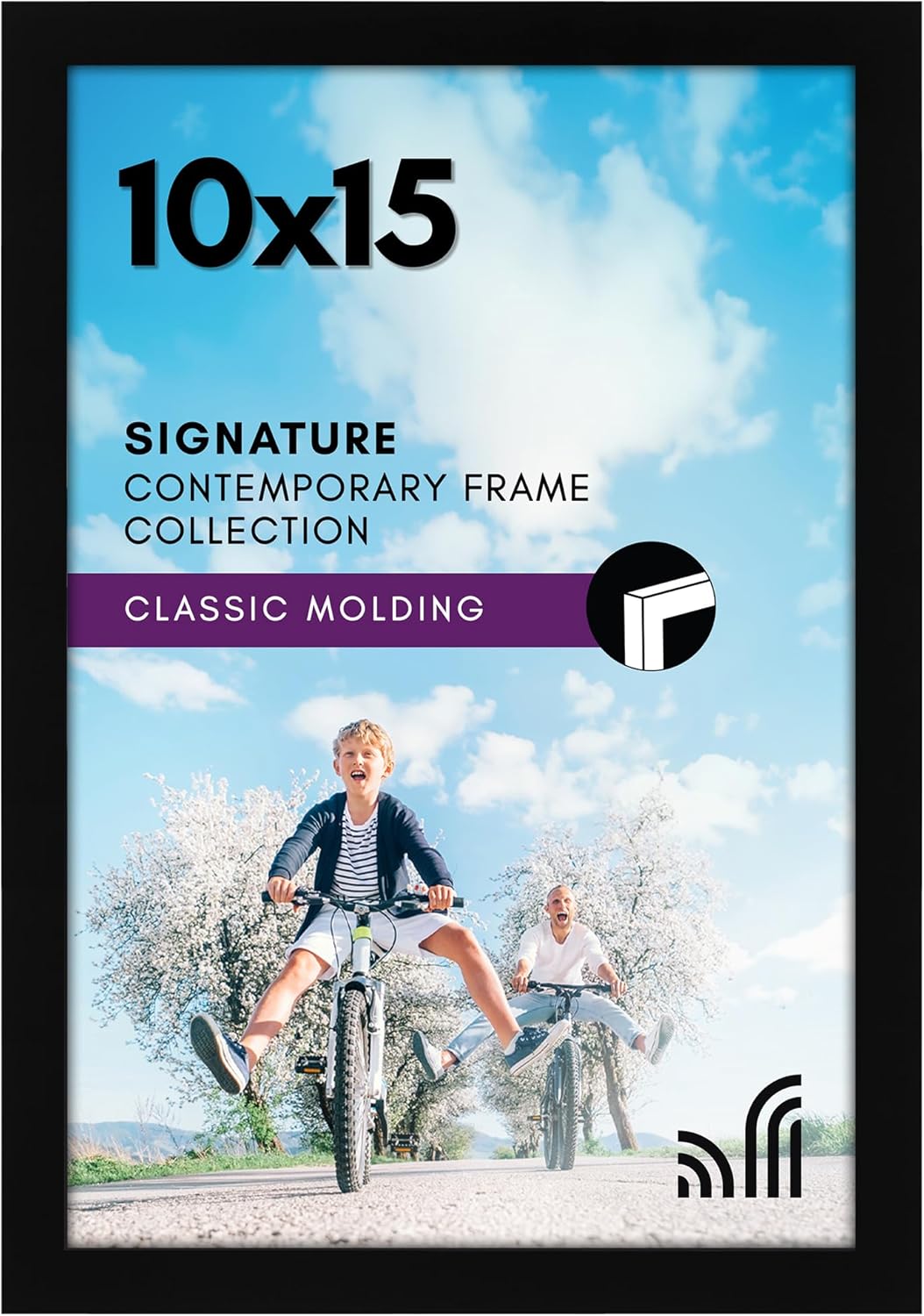 Americanflat 12x18 Poster Frame with Shatter-Resistant Glass - Signature Collection - Gallery-Style Frames Made of Engineered Wood - Photo Frame for Wall Display - Black - Colors C