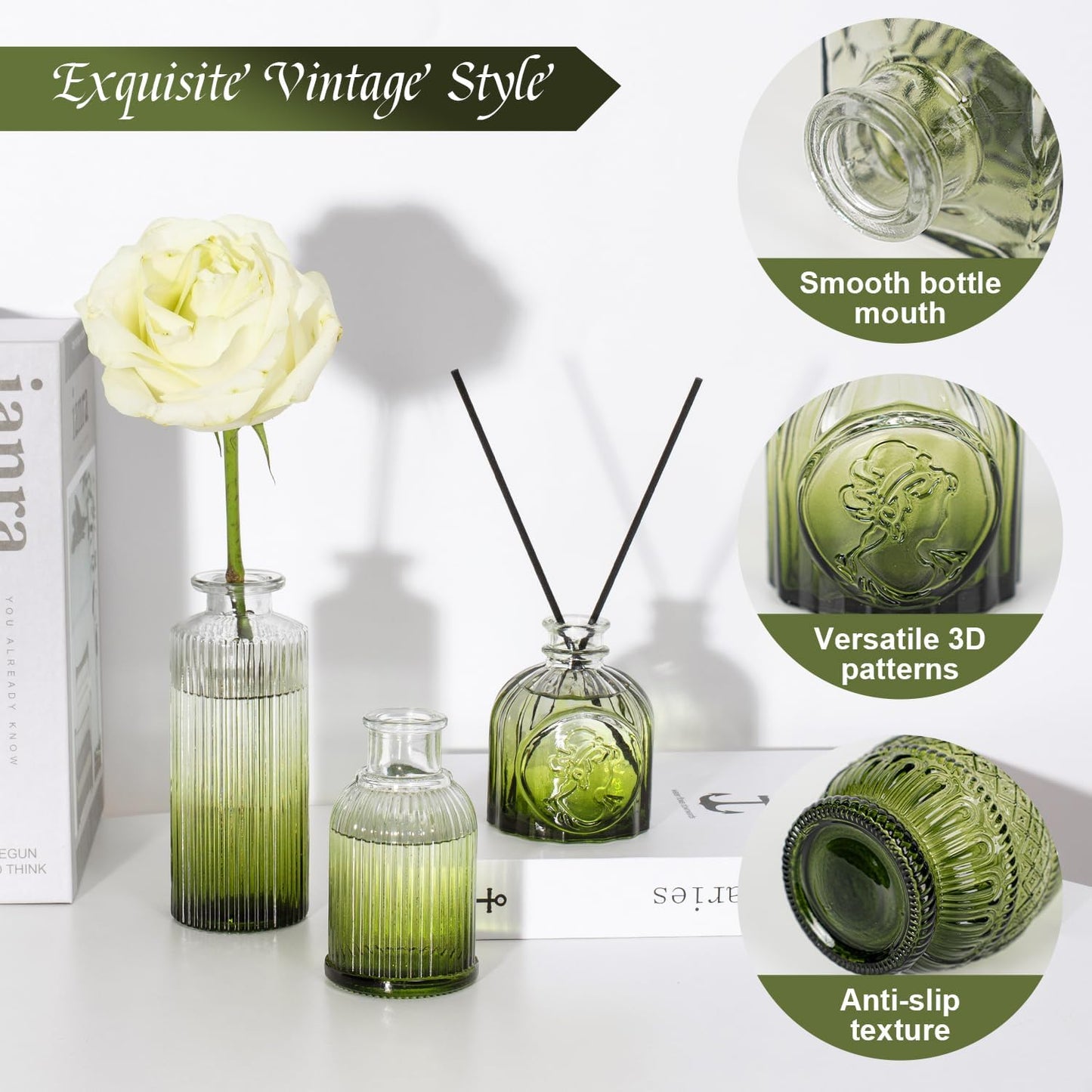 Clear Glass Bud Vase Set of 12 Pcs,Small Bud Vases in Bulk,Glass Crystal Flower Vases Table Centerpieces for Party Event Wedding Decor Baby Shower Decorations (Clear, 12 Pcs)
