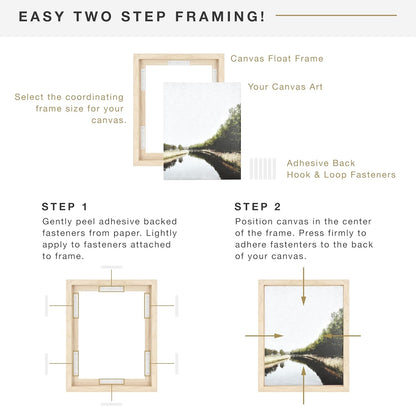 MCS Canvas Float Frames 8x10 Frame, Black Frame for Finished Canvases, Vertical & Horizontal Wall Hanging Frame with Adhesive for Canvas Paintings (1-Pack)