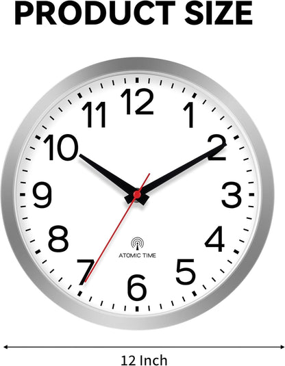 AKCISOT Wall Clock, Modern Small Wall Clocks Battery Operated 8 Inch, Silent Non-Ticking Analog Classic for Office, Home, Bathroom, Kitchen, Bedroom, School(Black)