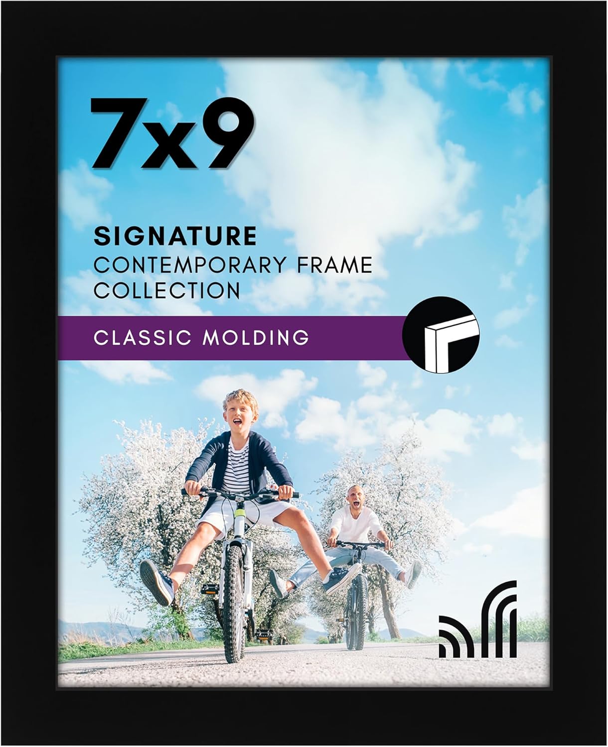 Americanflat 12x18 Poster Frame with Shatter-Resistant Glass - Signature Collection - Gallery-Style Frames Made of Engineered Wood - Photo Frame for Wall Display - Black - Colors C