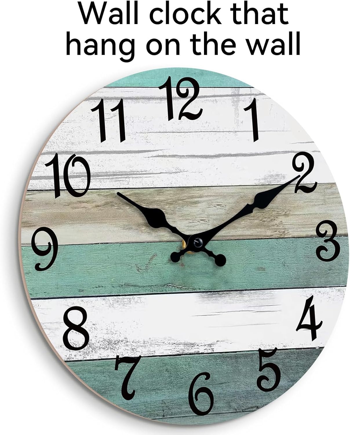 CHYLIN Wall Clock, Silent Non Ticking Battery Operated, Rustic Coastal Country Clock Decorative for Bathroom Kitchen Bedroom 8