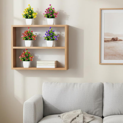CEWOR Fake Plants 2 Pack Mini Potted Plants Bathroom Accessories Small Artificial Greenery Decorations for Bathroom Office Home Room Kitchen Table Indoor