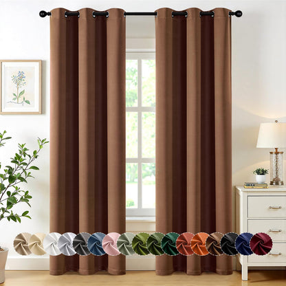 MIULEE Blackout Curtains for Bedroom Living Room 2 Panels, Thermal Insulated Room Darkening Drapes Grommet Noise Reducing Light Blocking Window Treatments 63 Inches Long 40x63 Inch Black - Colors A