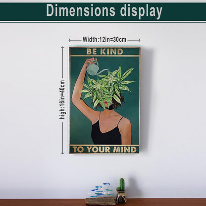 DIHSIEG 12x16 Canvas Wall Art funny bathroom wall art Print Poster Vintage Poster Frameless Floral Can be hung on the Wall Heal Your Heart poster Wall Art Canvas
