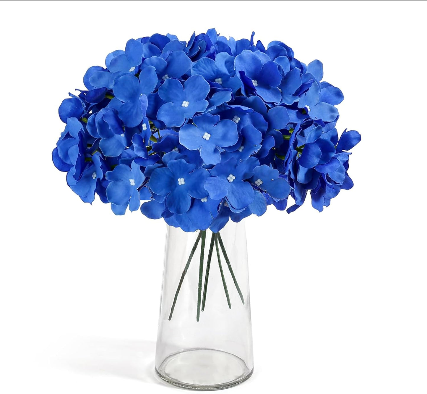 Auihiay 64 PCS Artificial Hydrangea Flowers, Silk Hydrangea Full Flowers Heads with Stems for Wedding Centerpieces, Home, Garden, Baby Shower, Party Decoration (Ivory)