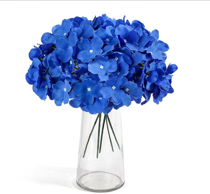Auihiay 64 PCS Artificial Hydrangea Flowers, Silk Hydrangea Full Flowers Heads with Stems for Wedding Centerpieces, Home, Garden, Baby Shower, Party Decoration (Ivory)
