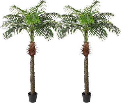 YEPDIN 6 Ft Artificial Tropical Palm Tree With 24 Removable Leaves - Large Faux Plant for Indoors and Outdoors, Silk Housewarming Gift, K185