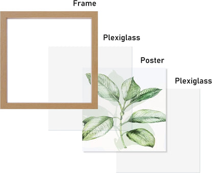 CORE ART 8x10 Floating Picture Frame,Double Plexglass Floating Frame for 5x7,4x6 Pictures,Wall or Tabletop Display,Black