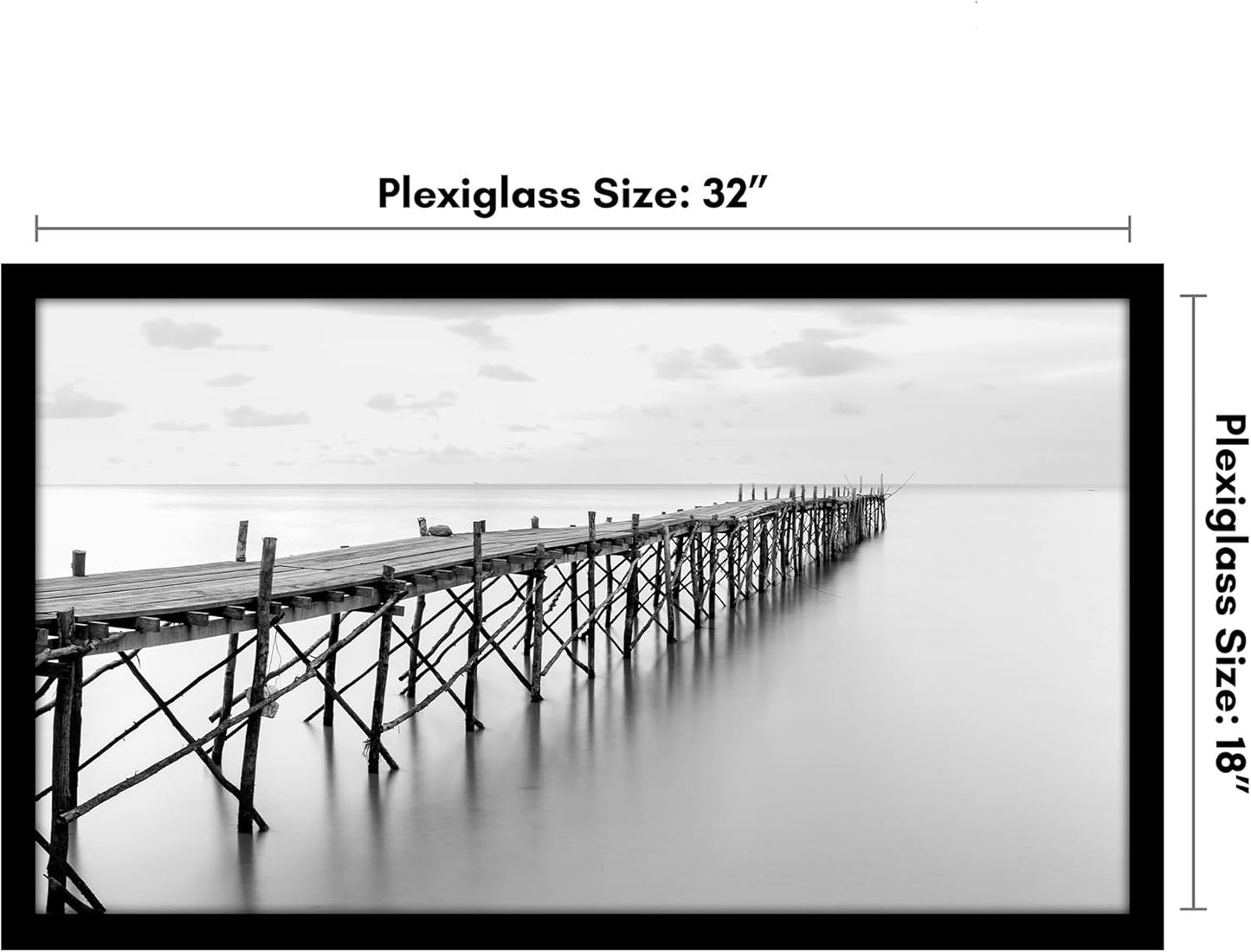 Americanflat 16x20 Picture Frame with Polished Plexiglass - Black Picture Frame - Wide Photo Frames Made of Engineered Wood for Vertical or Horizontal Wall Display - Epic Collection - Black - Colors C