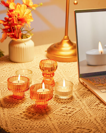 Ashlux Unscented Palm Tea Lights Candles 100 Pack Bulk, 4.5 Hours Long Burning White Tea Lights,Non-Paraffin, Smokeless, Mini Tealight Votive Candles for Wedding, Christmas Lights, Party, Christmas