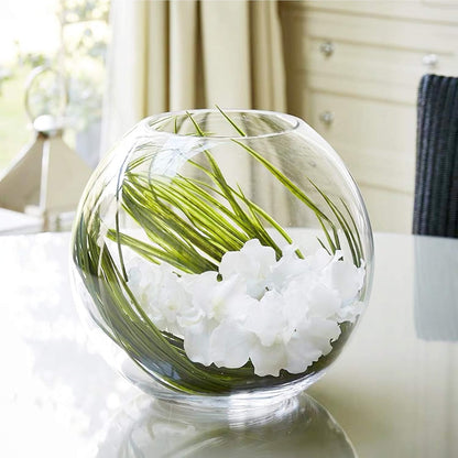 WGV Bowl Glass Vase, Diameter 6", Height 4.5", Open Width 4", (Multiple Sizes Choices) Clear Bubble Planter Terrarium Fish Bowl for Wedding Event Home Decor, 1 Piece (VBW0006A)