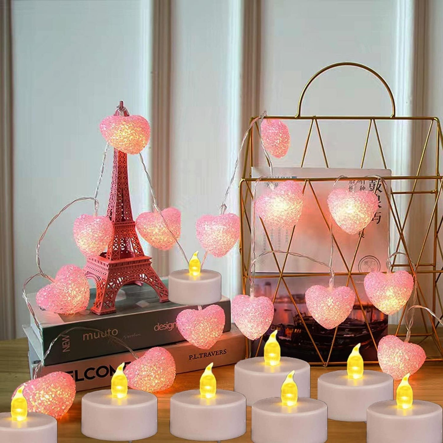 Nancia 100PACK Flameless LED Tea Lights Candles, Realistic and Bright Flickering Long Lasting 200Hours Battery-Powered, Ideal Party, Wedding, Birthday, Gifts Home Decoration Warm Yellow