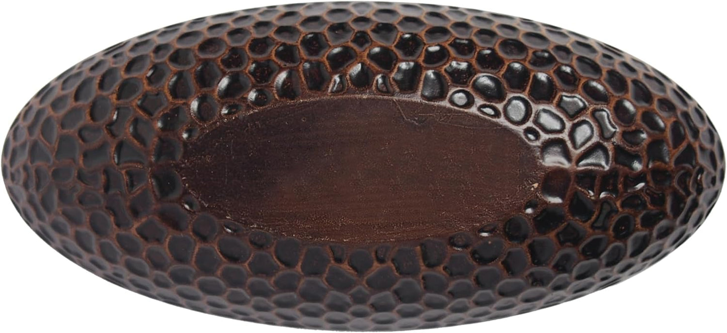 Hosley Honeycomb Wood Decor Bowl 14.3-Inch-Long Rustic Decorative Centerpiece for Dry Potpourri & Orbs, Elegant Home & Office Decor, Ideal Gift for Weddings, Spas & Reiki