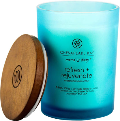 Chesapeake Bay Candle PT40886 Scented Candle Awaken + Invigorate (Lemongrass Eucalyptus) Medium Green Home Décor