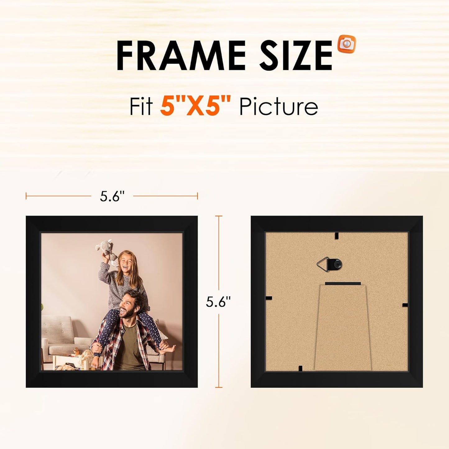 FIXSMITH 8x10 Picture Frame Set of 2, Photo Frame with HD Plexiglass, Display Pictures 5x7 with Mat or 8x10 Without Mat Multi Picture Frames Collage for Tabletop or Wall Display, Black