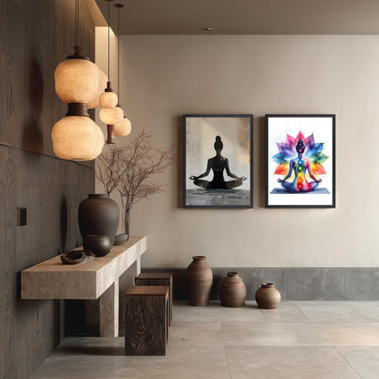 GELDSTEI Calm Zen Botanical Canvas Wall Art, White Lotus Blooming on Stones in Water Aesthetic Pictures, Yoga Spa Meditation Room Decor, Modern Spiritual Poster Prints for Zen Office Framed Set of 3, Each 12x16 Inch