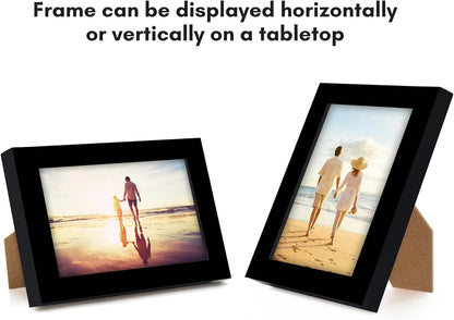 Americanflat 24x36 Poster Frame with Polished Plexiglass - Streamline Collection - Thin Border Picture Frame for Wall Display - Hanging Hardware Included - Black - Colors A