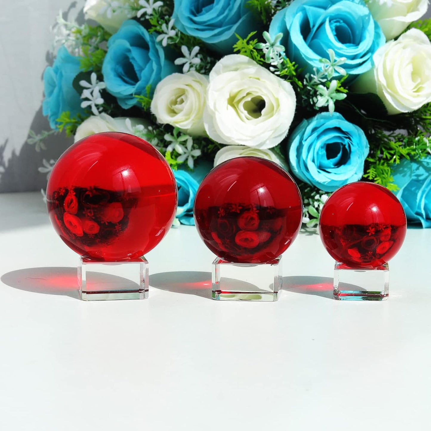 LONGWIN 50mm(2 inch) K9 Photography Solid Crystal Glass Ball Sphere with Free Stand Suncatcher (Clear)