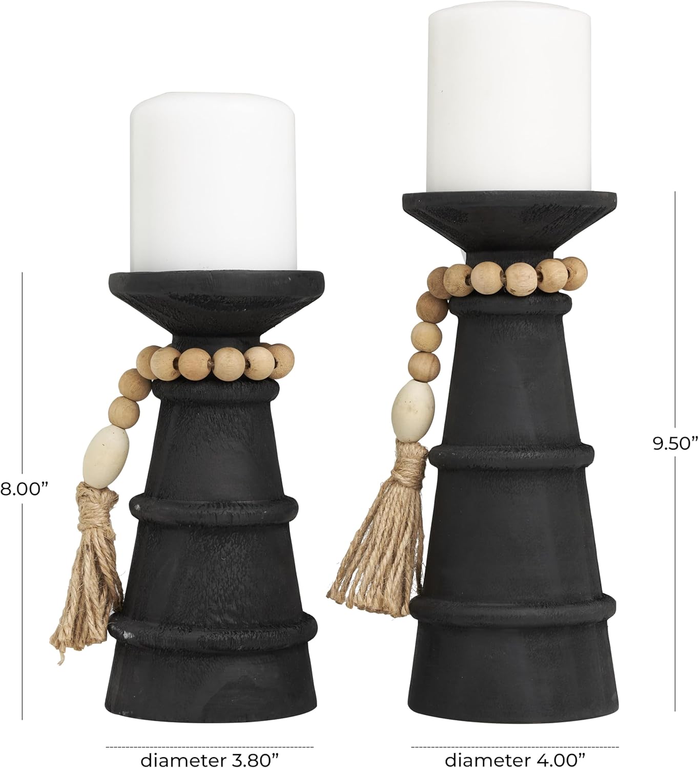 Deco 79 Metal Abstract Decorative Candle Holder Mushroom Inspired Candle Stand, Set of 2 Candlestick Holder 11", 14"H, Gold
