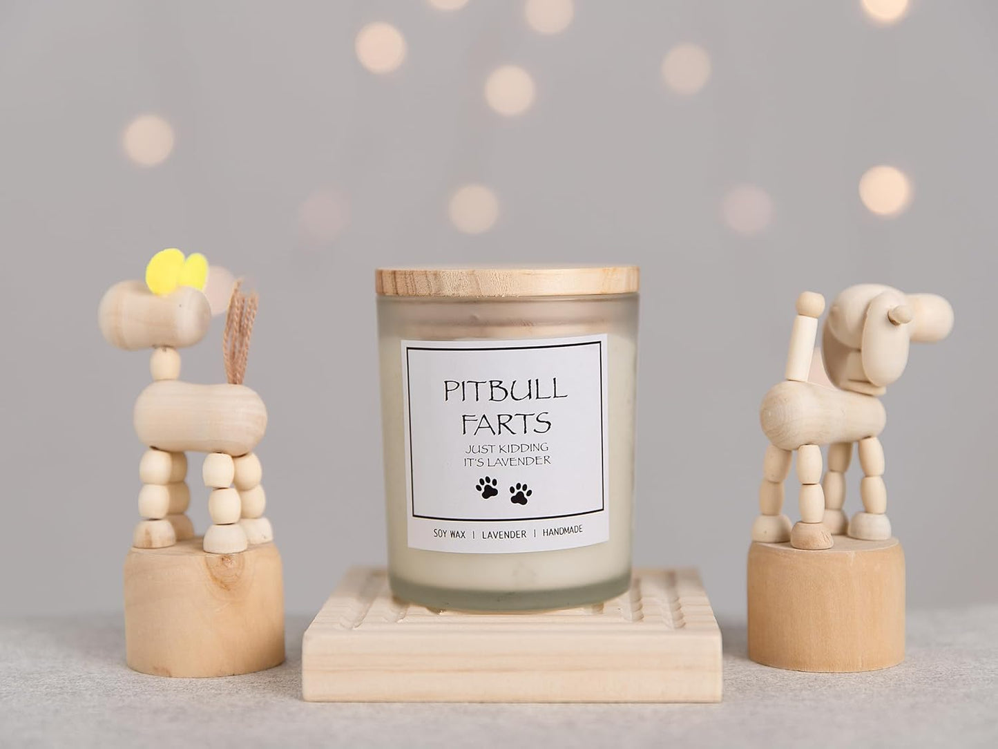 Pug Gifts & Decor, Dog Mom Gifts for Women, Dog Farts Candle, Pet Friendly Lavender Scented Candle
