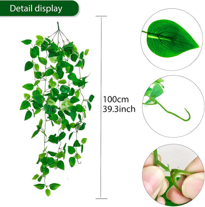 Freyalife Fake Hanging Plants for Room Decor,1pcs Artificial Potted Plants Vines for Wall Home Office Aesthetic Living Kitchen Bathroom Coffee Table Shelf Indoor Outdoor Farmhouse Patio Decorations