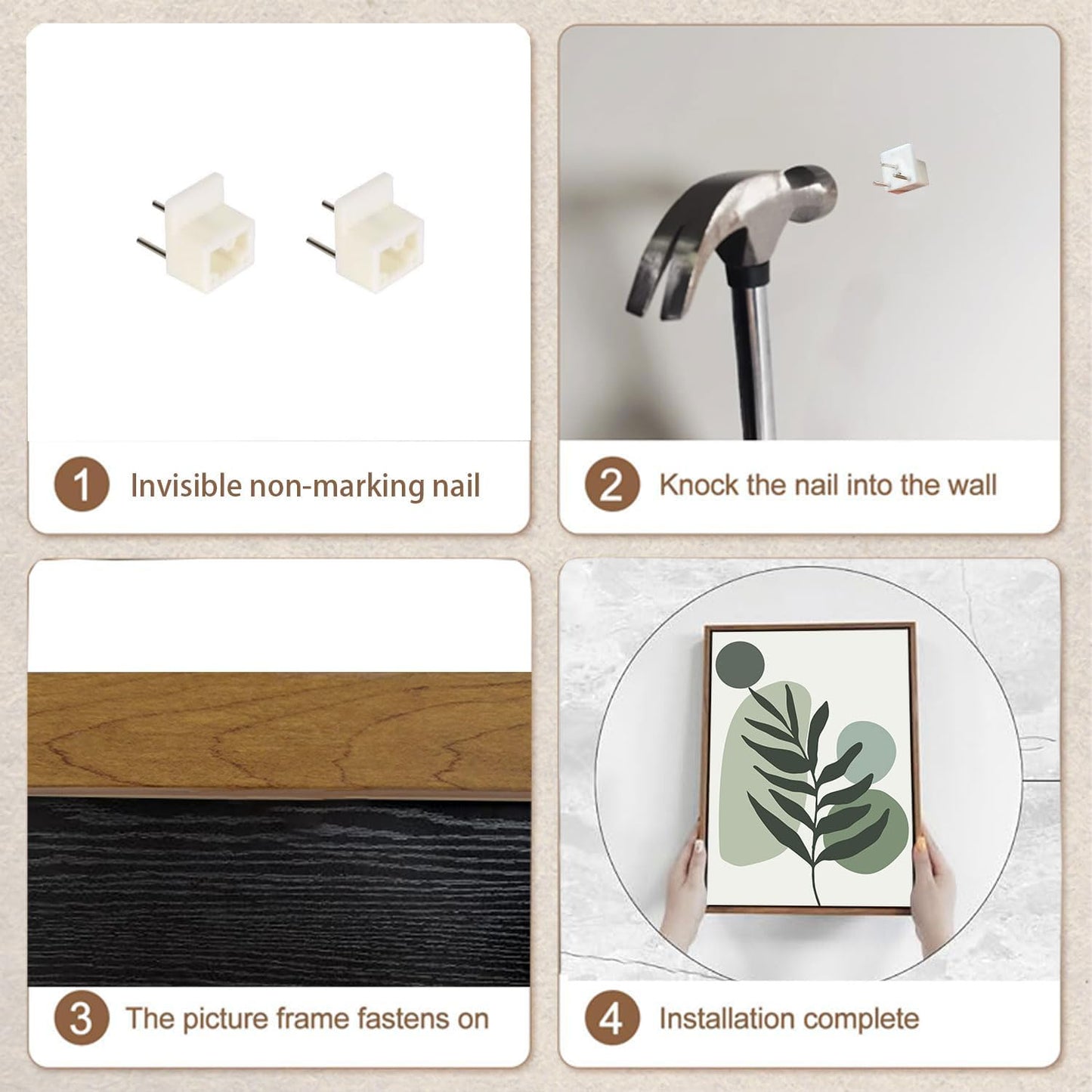 Bwodke Boho Wall Art, Framed Abstract Wall Art, Green Botanical Neutral Canvas Wall Decor, Large Mid Century Plant Pictures Set of 3, Modern Minimalist Paintings, for Bedroom Living Room Bathroom