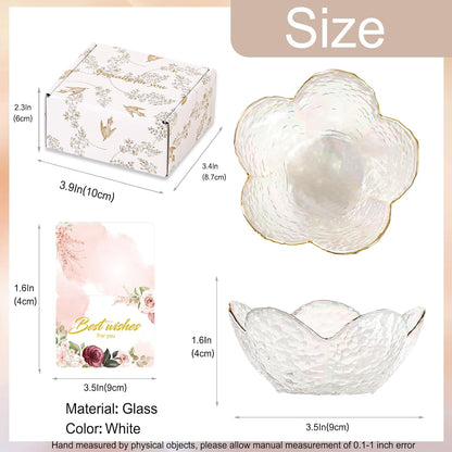Purple Flower Jewelry Dish Glass Ring Holder Dish Jewelry Tray Cute Vanity Organizer Aesthetic Nightstand Bathroom Room Decor Trinket Dish Mothers Day Friendship Christmas Birthday Gifts for Women