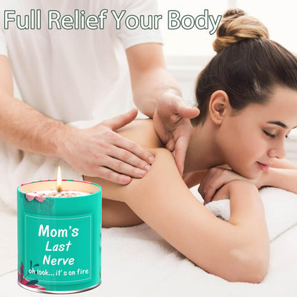 Gifts for Mom Birthday from Daughter Son, Christmas Stocking Stuffers Gifts for Mom Present Mothers Day Great ldeas Funny Unique New Mother Thanksgiving Adoptive 9oz Scented Candle