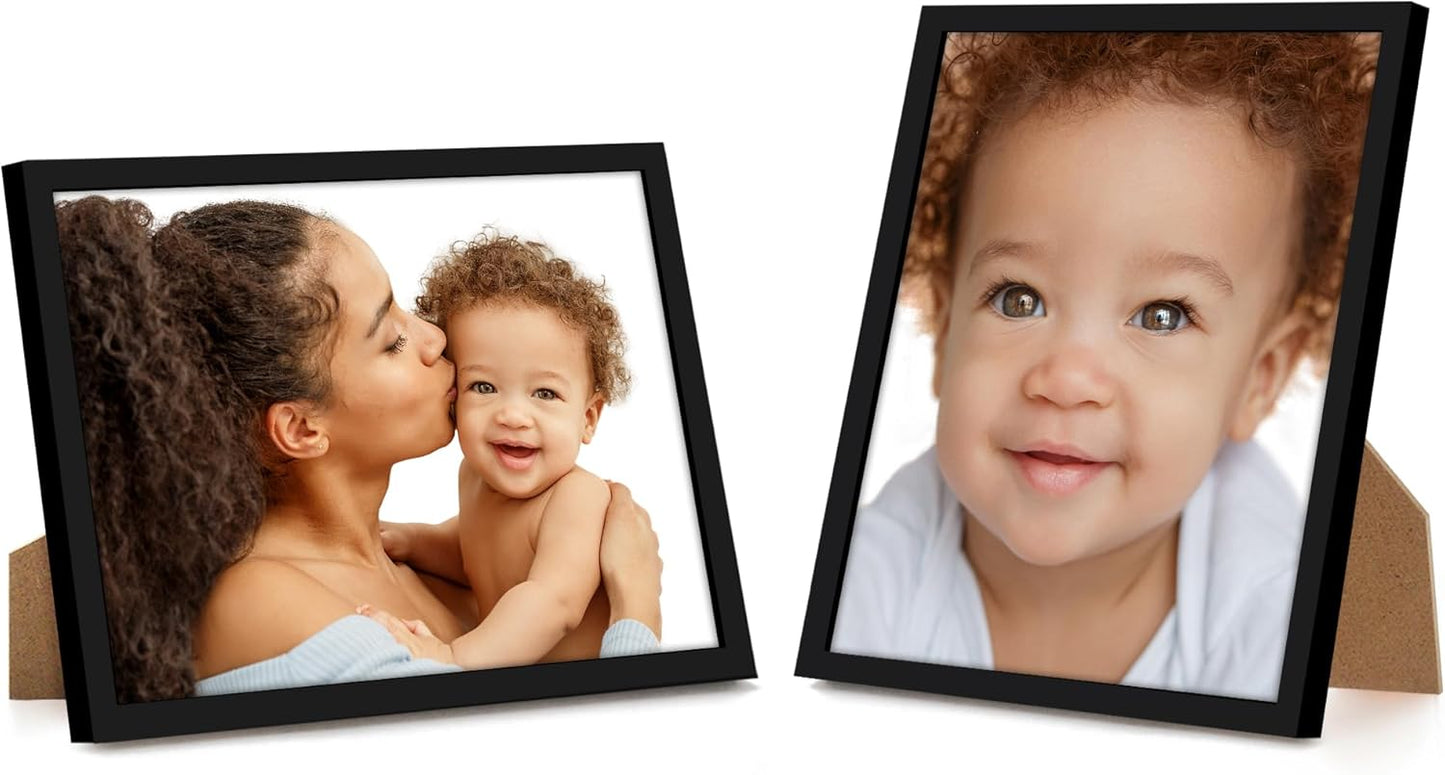 Americanflat 24x36 Poster Frame with Polished Plexiglass - Streamline Collection - Thin Border Picture Frame for Wall Display - Hanging Hardware Included - Black - Colors A