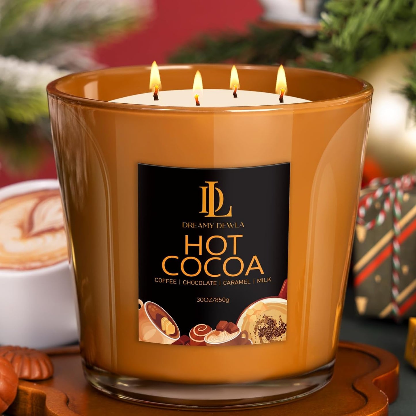 Scented Candles Set, 4 Pack Soy Candles for Home Scented, Candle Gifts for Men Women, Scents of Pineapple Cocktail/Coconut Vanilla/Pink Sands/Bahamian Breeze