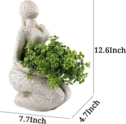 Large Planters for Outdoor Indoor Plants Head Face Planter Pot Unique Succulent Planters Flower Vase with Drainage Hole New Life