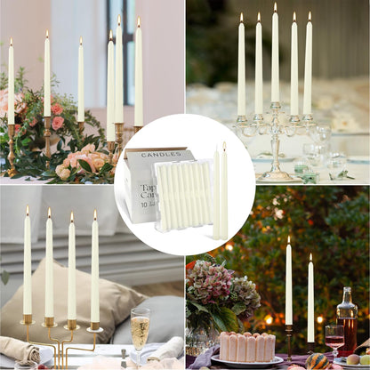 YOROXRG 40 Pack Spell Chime Candles-4 Inch Multi-Colored Taper Candles Sticks-for Home Decor Kitchen Decor Wedding Decoration-10 Colours
