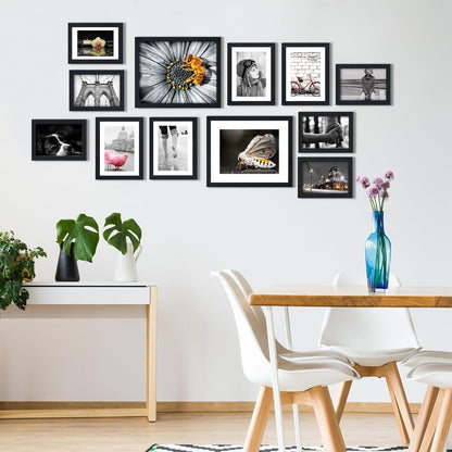 Fixwal Picture Frames Set, Gallery Wall Frame Set Picture Frames Collage 15 Pack for Wall or Tabletop with 8x10 5x7 4x6 Frames, Soft Earth Tones