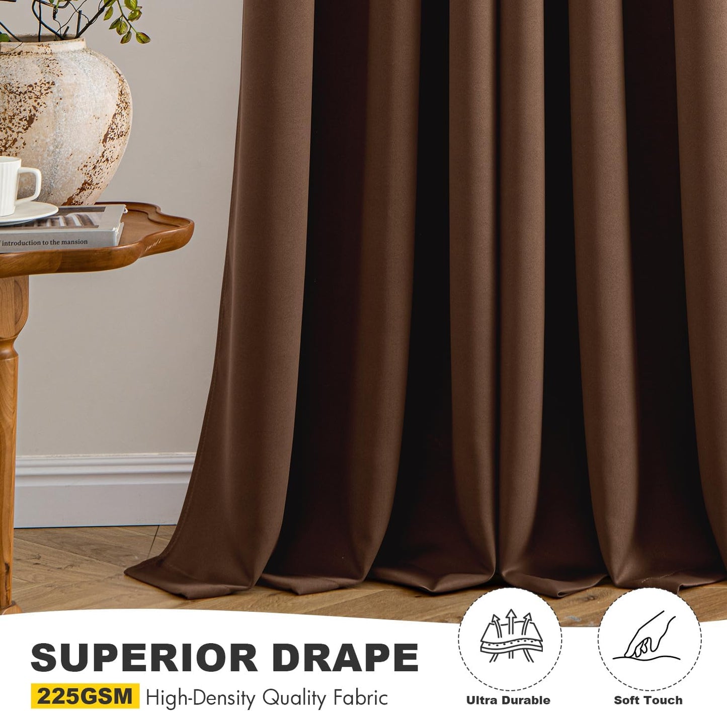 MIULEE Blackout Curtains for Bedroom Living Room 2 Panels, Thermal Insulated Room Darkening Drapes Grommet Noise Reducing Light Blocking Window Treatments 63 Inches Long 40x63 Inch Black - Colors A