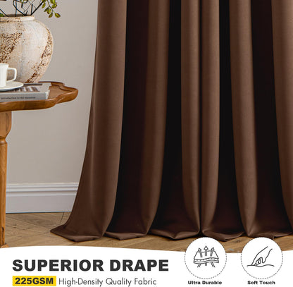 MIULEE Blackout Curtains for Bedroom Living Room 2 Panels, Thermal Insulated Room Darkening Drapes Grommet Noise Reducing Light Blocking Window Treatments 63 Inches Long 40x63 Inch Black - Colors A