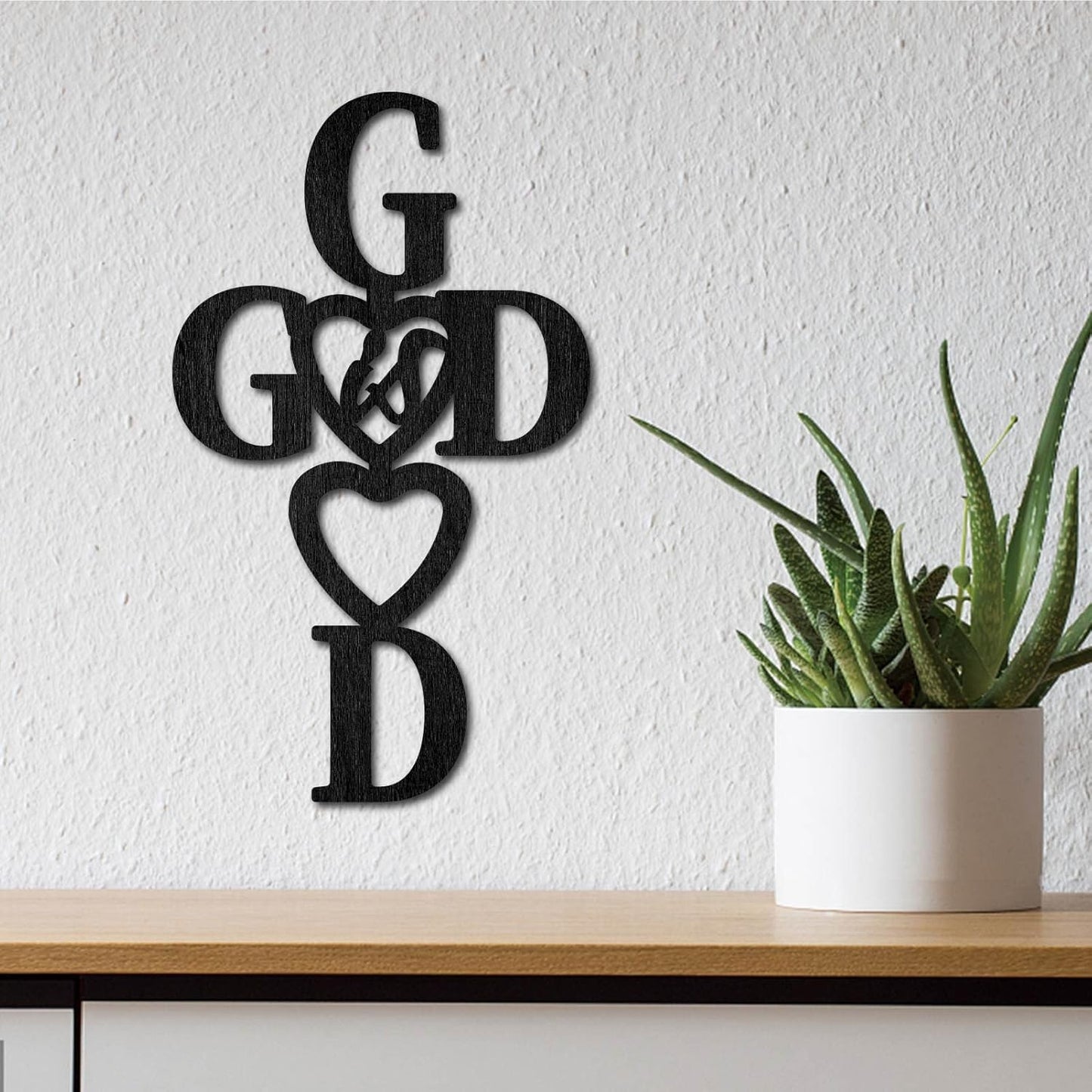 CREATCABIN Wood Cutout Family Arrow Sign Laser Cut Wooden Wall Decor Sculpture Hanging Decor Wall Art Decoration for Home Gallery Office Front Door Black 11.9" x 4.3"