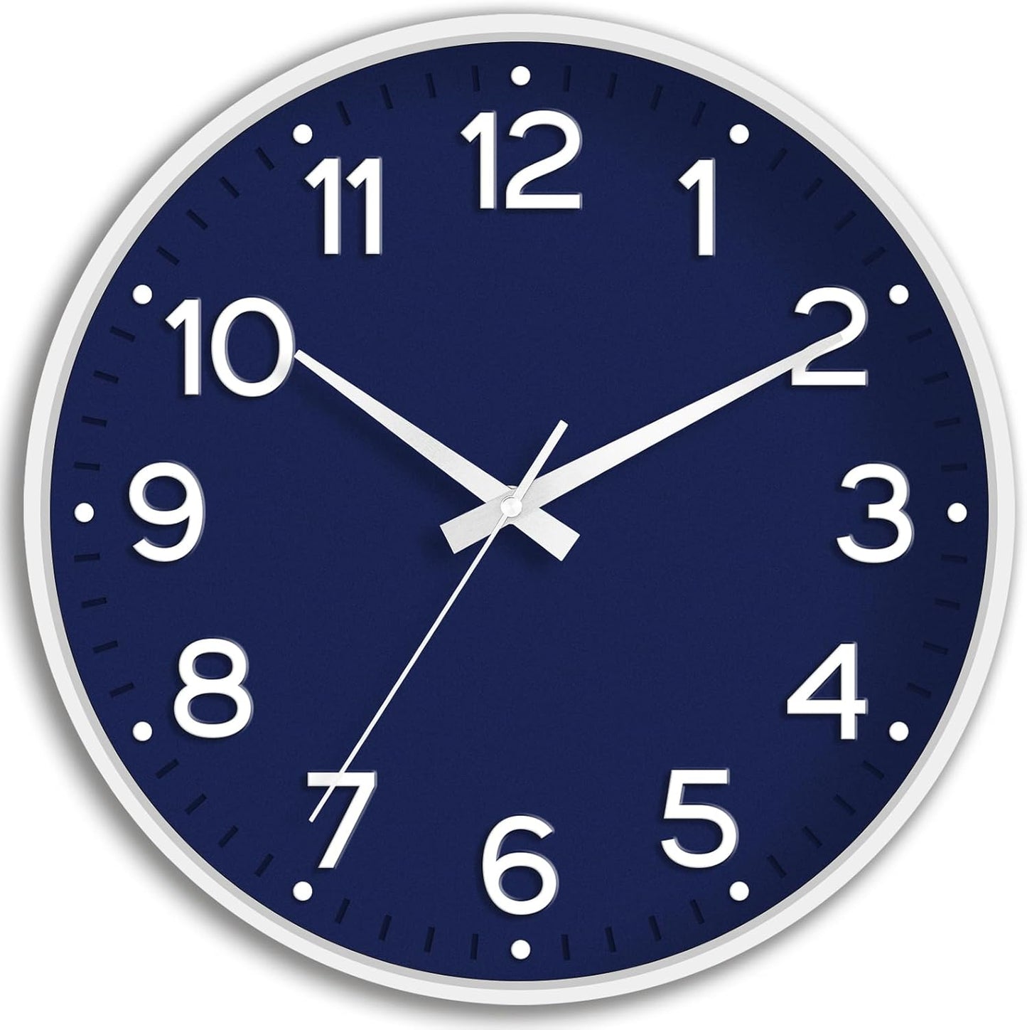 Roymnie Wall Clock Green, Silent Wall Clocks Battery Operated 8 Inch-Modern Non Ticking Analog Clock Decorative for Kitchen Office Bathroom Bedroom(Gold)