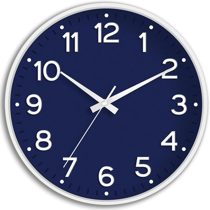 Roymnie Wall Clock Green, Silent Wall Clocks Battery Operated 8 Inch-Modern Non Ticking Analog Clock Decorative for Kitchen Office Bathroom Bedroom(Gold)