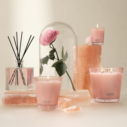 NEST New York Reed Diffuser, Himalayan Salt & Rosewater - The Wellness Collection - 5.9 fl oz - Fragrance for Up to 90 Days - Reusable, Refillable Glass Holder - Includes 8 All-Natural Reed Sticks