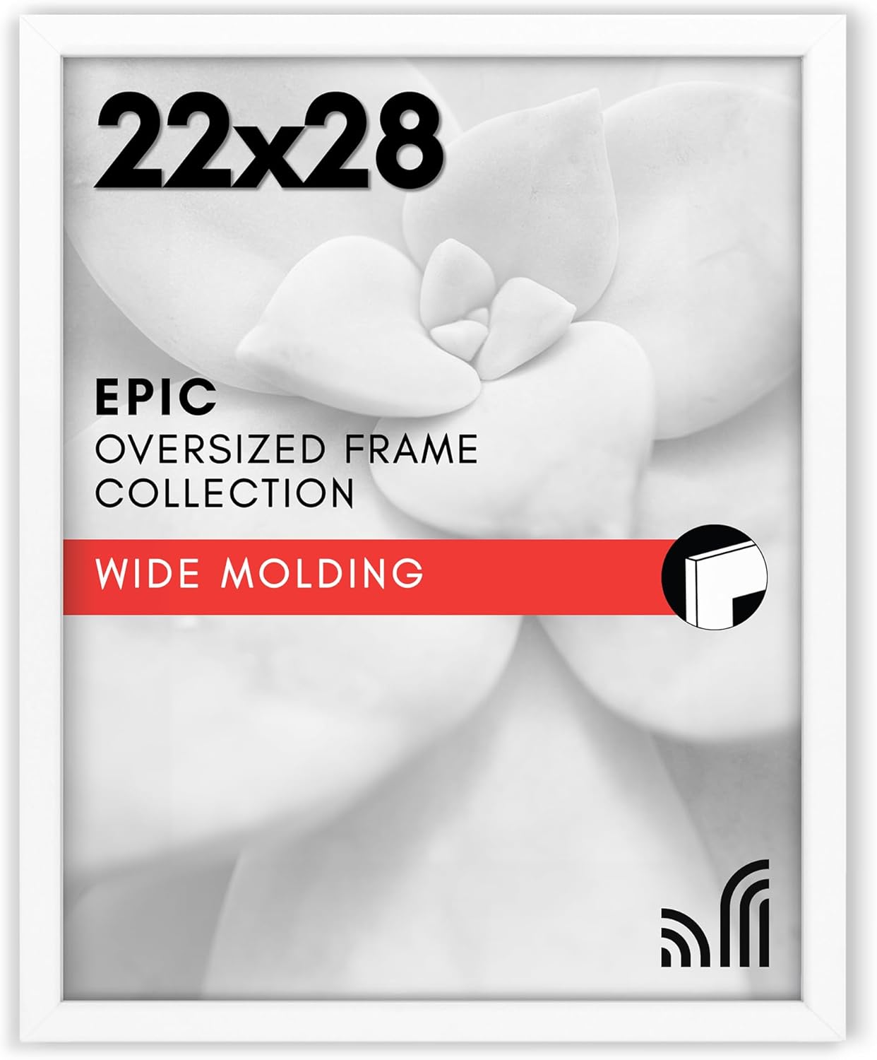 Americanflat 16x20 Picture Frame with Polished Plexiglass - Black Picture Frame - Wide Photo Frames Made of Engineered Wood for Vertical or Horizontal Wall Display - Epic Collection - Black - Colors A