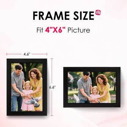 FIXSMITH 8x10 Picture Frame Set of 2, Photo Frame with HD Plexiglass, Display Pictures 5x7 with Mat or 8x10 Without Mat Multi Picture Frames Collage for Tabletop or Wall Display, Black
