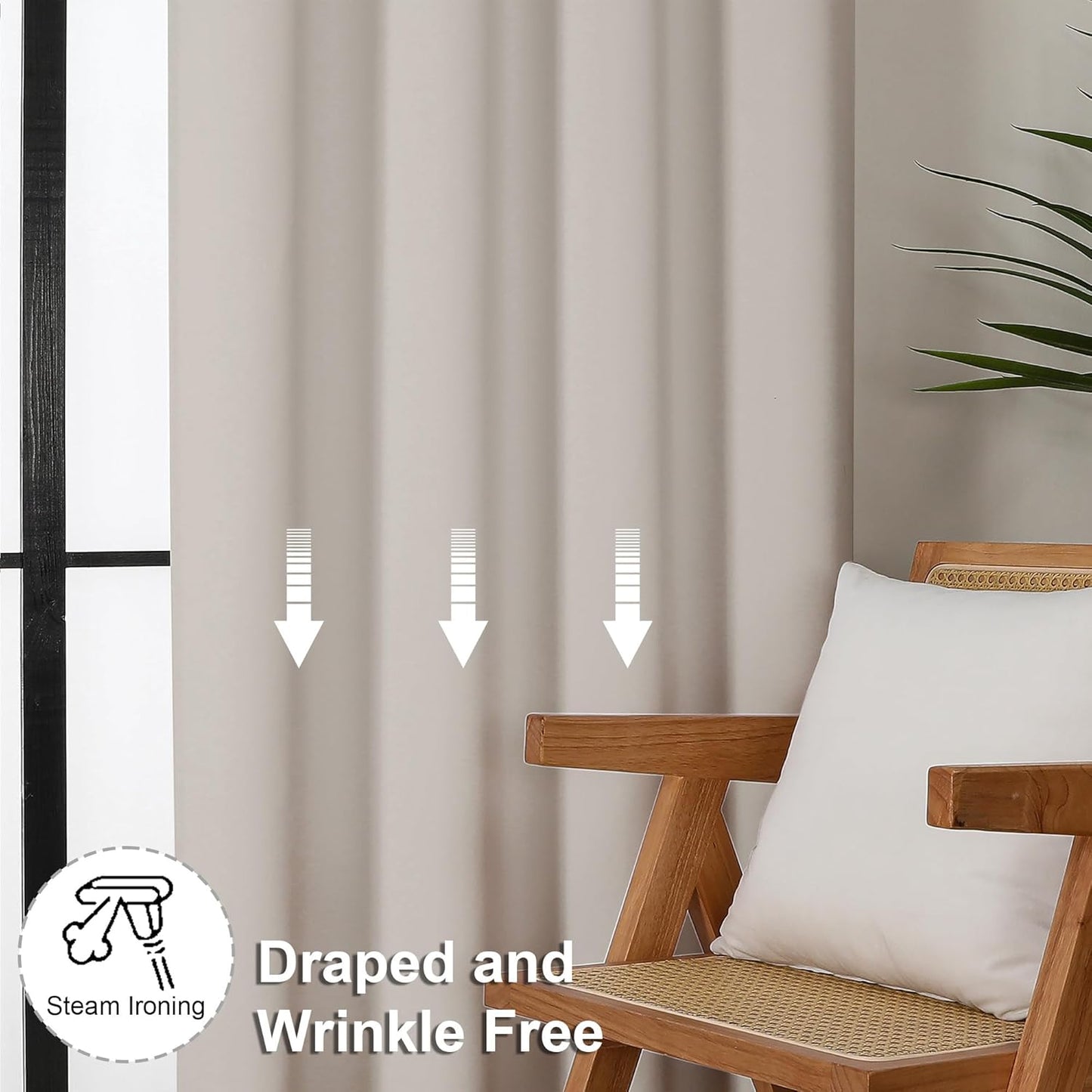 Simplebrand Ava Sage Green Blackout Curtains for Bedroom 63 Inch Length 2 Panels Set, Solid Thermal Insulated Energy Saving Rod Pocket Window Treatment Curtains Blackout Drapes, W40 x L63 Inch, Sage - Colors A