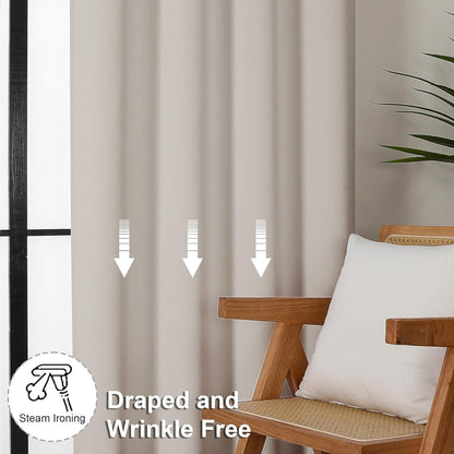 Simplebrand Ava Sage Green Blackout Curtains for Bedroom 63 Inch Length 2 Panels Set, Solid Thermal Insulated Energy Saving Rod Pocket Window Treatment Curtains Blackout Drapes, W40 x L63 Inch, Sage - Colors A