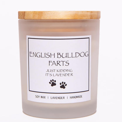Pug Gifts & Decor, Dog Mom Gifts for Women, Dog Farts Candle, Pet Friendly Lavender Scented Candle