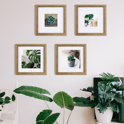 Egofine 12x16 Picture Frame Black, Covered by Plexiglass Made of Solid Wood, Display Pictures 9x12 and 11x14 with Mat or 12x16 Without Mat, for Wall Mounting Photo Frame - Colors A